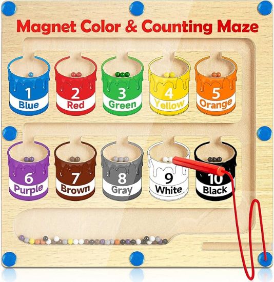 Picture of Children's color sorting magnetic step counting board