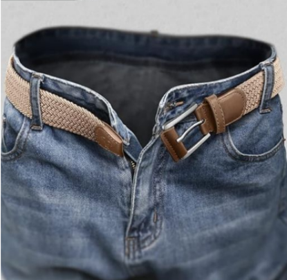 Picture of A BULLIANT Belt for Men 2Pack,Mens Gift Stretch Braided Web Belt Elastic for Casual Golf Jeans,1 3/8"